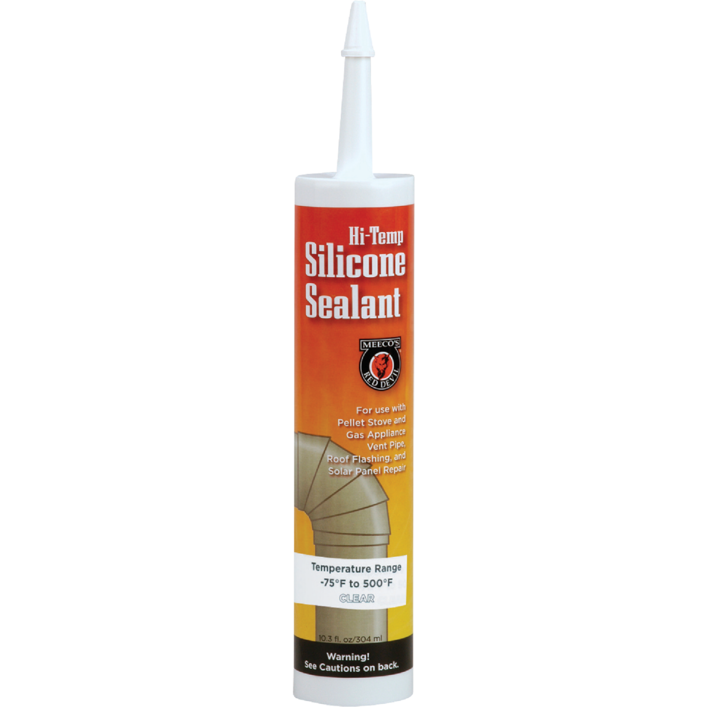 Meeco's Red Devil 10.3 Oz. Clear Silicone Hi-Temp Sealant Image 1
