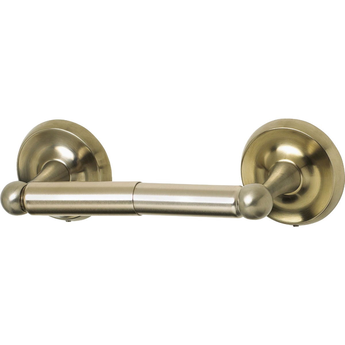 HomePointe Brushed Nickel Rounded Toilet Paper Holder Image 1