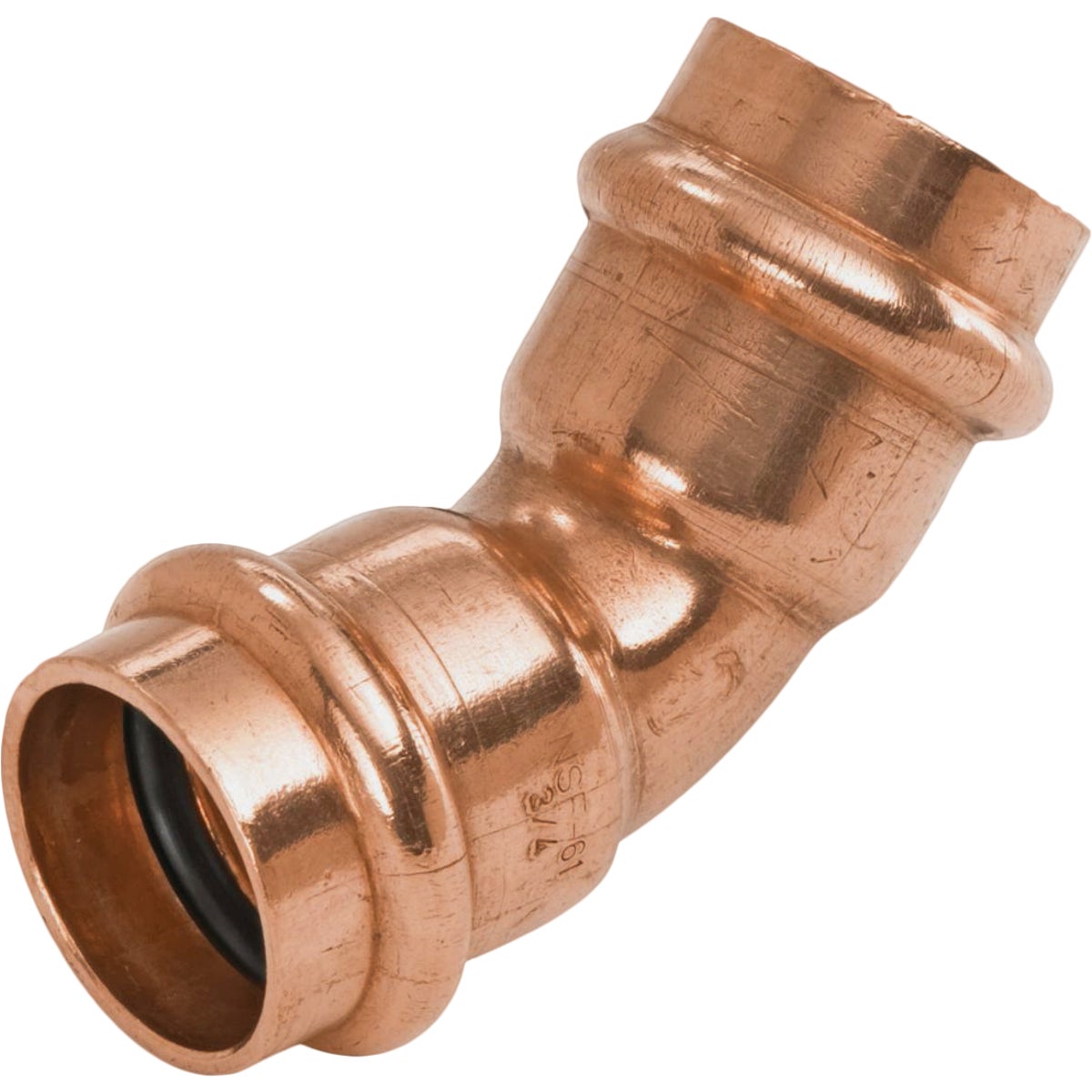 NIBCO 1 In. 45 Deg. Press Copper Elbow (1/8 Bend) Image 1