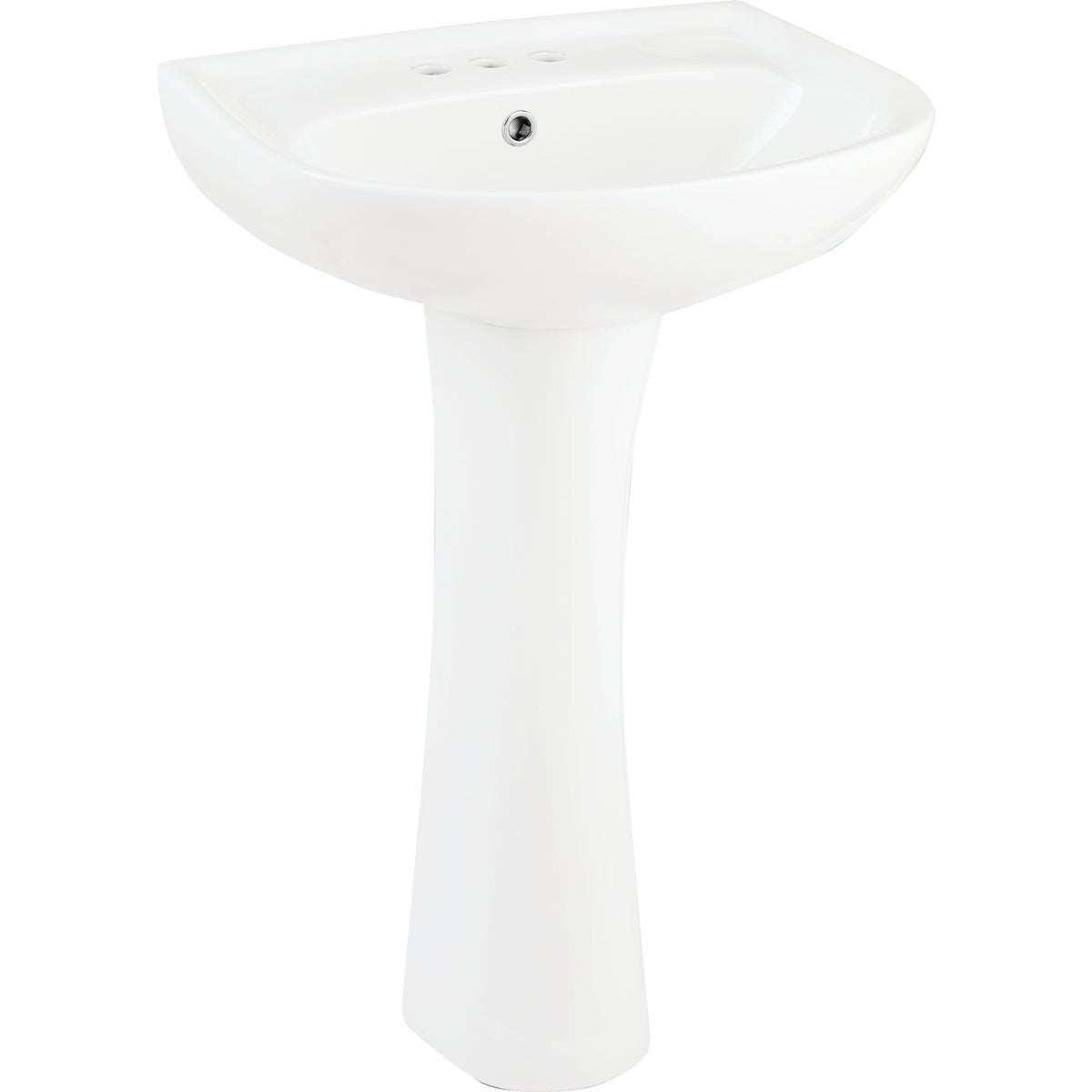 Common Goods Grove 21 In. White Pedestal Sink & Base Image 2