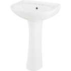 Common Goods Grove 21 In. White Pedestal Sink & Base Image 3
