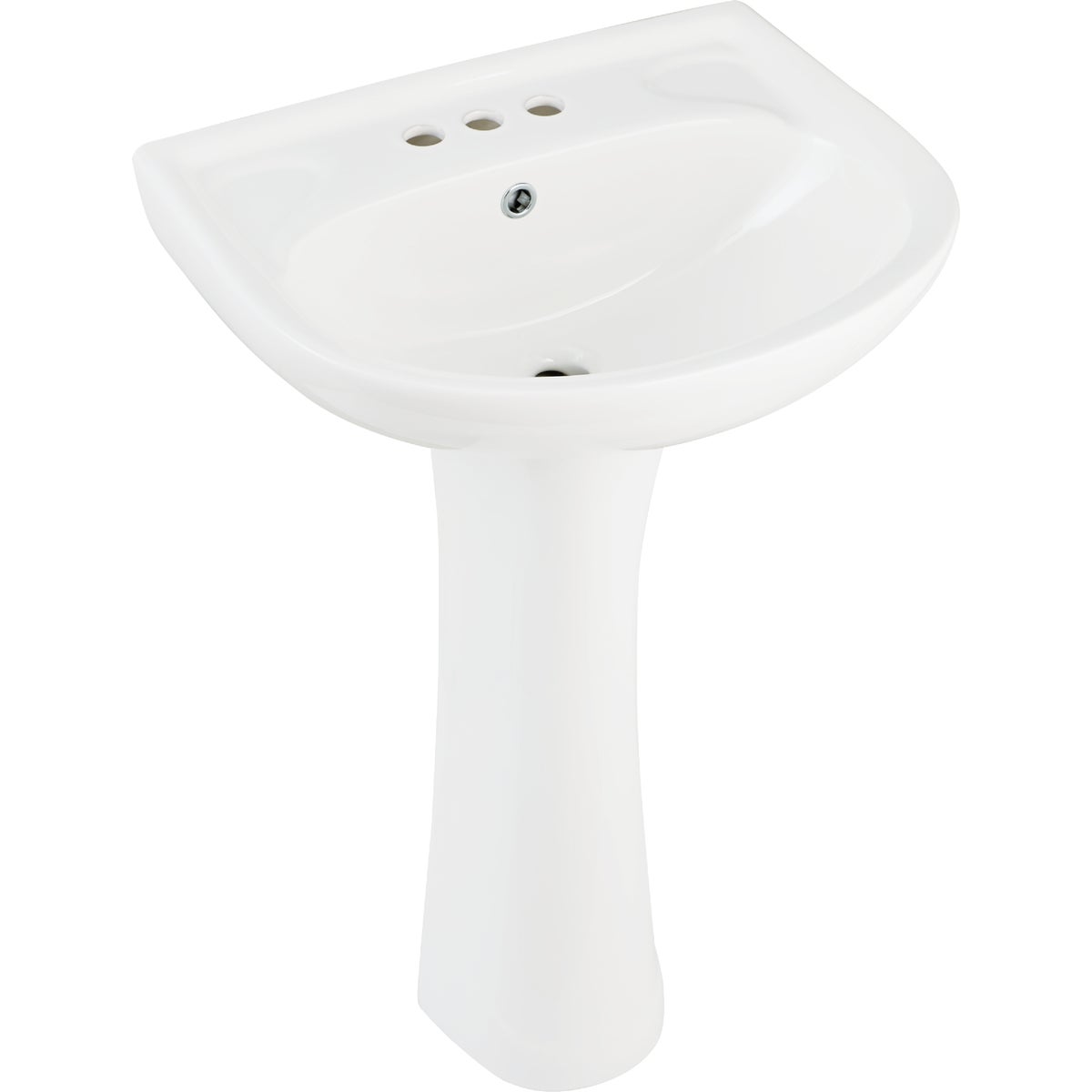Common Goods Grove 21 In. White Pedestal Sink & Base Image 6