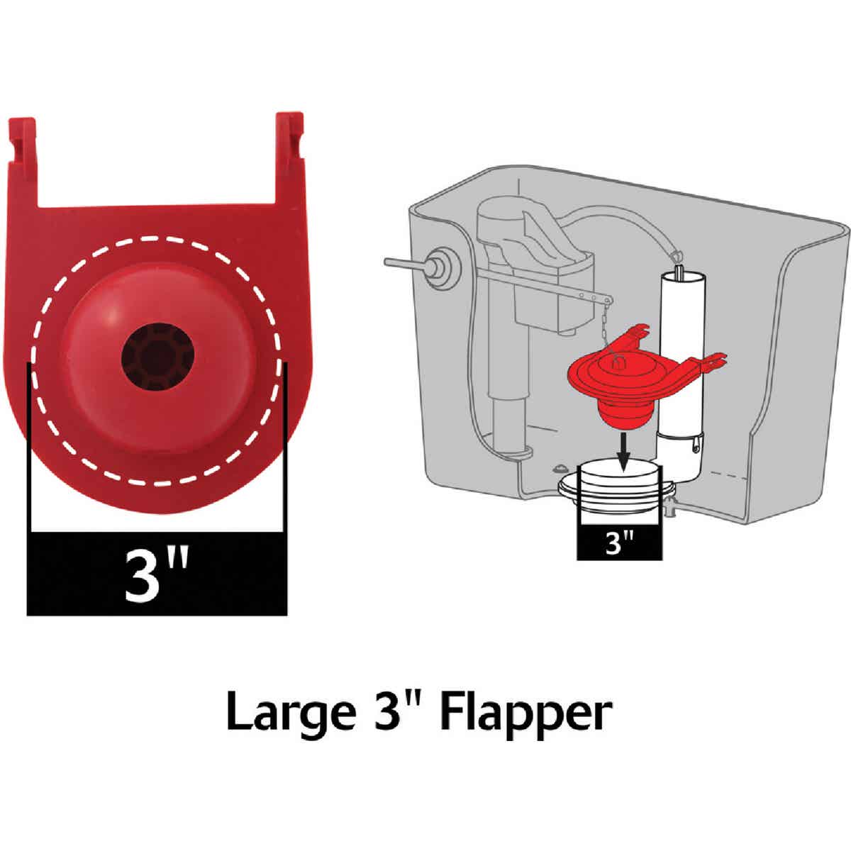 Korky Kohler Class 5, 3 In. Rubber Flapper Image 3