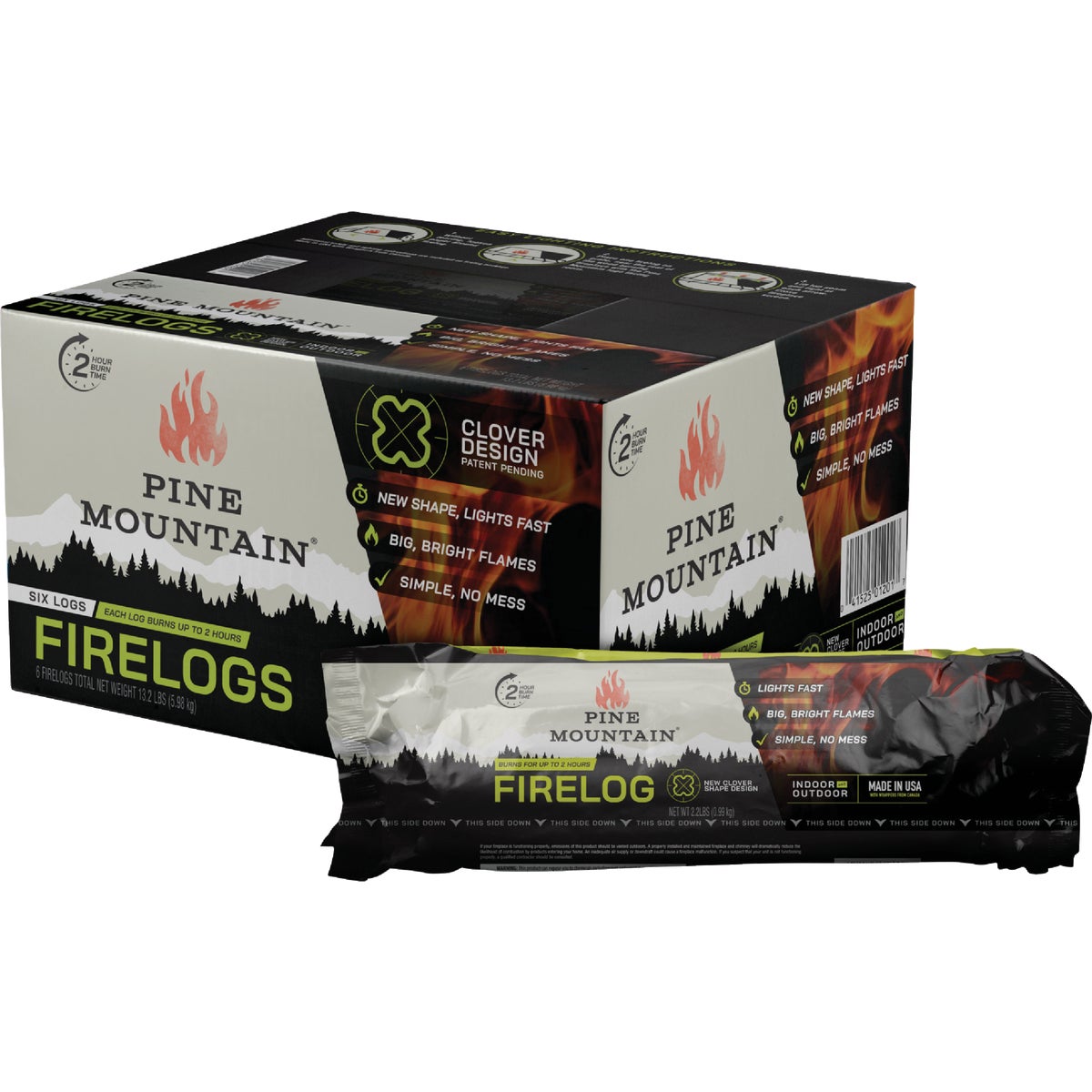 Pine Mountain Classic 2-Hour Fire Log (6-Pack)