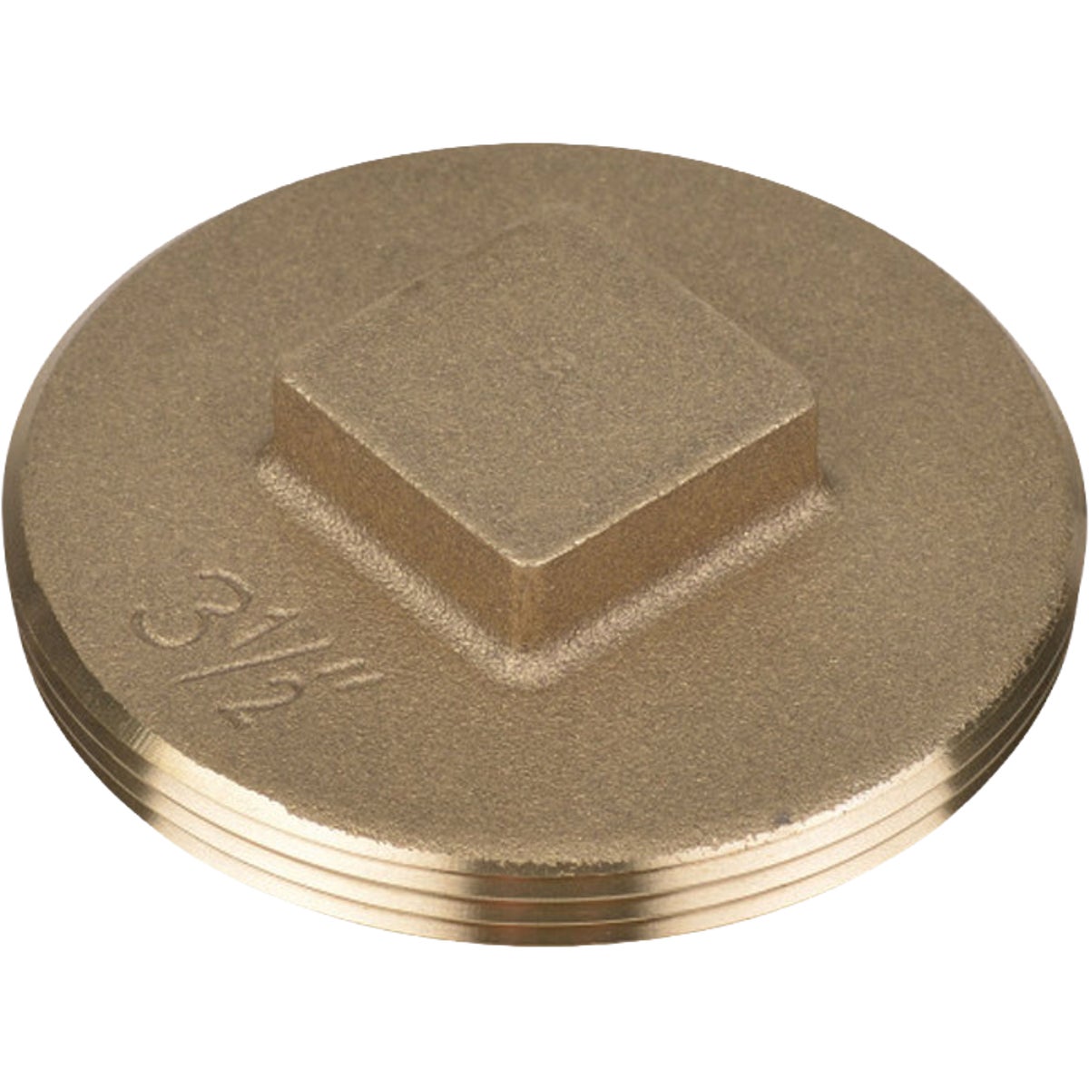 Oatey 3-1/2 In. Raised Head Brass Plug