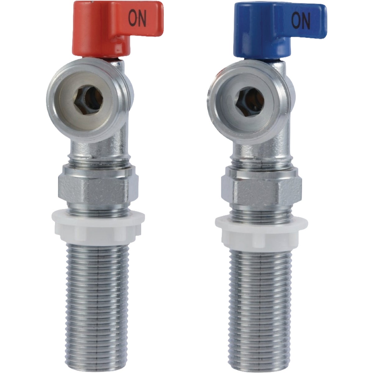 SharkBite 1/2 In. NPSM x 3/4 In. MHT Brass Quarter Turn Stop Washing Machine Valve (2 -Pack)