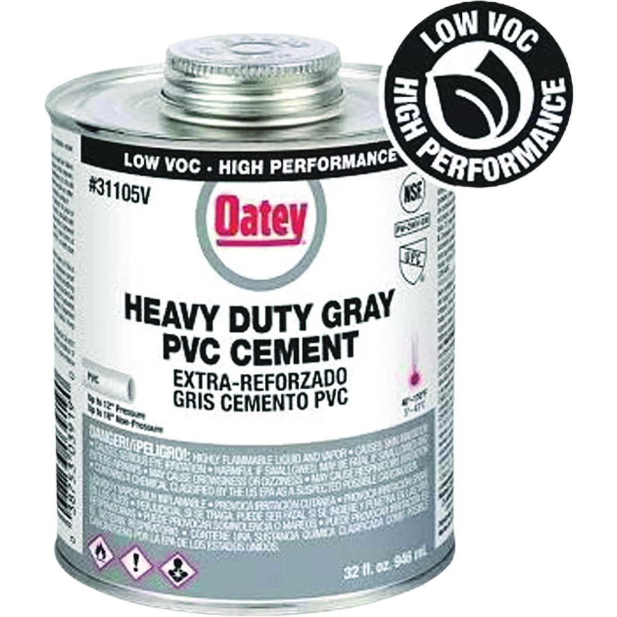Oatey 32 Oz. Gray Heavy-Bodied PVC Pipe Cement