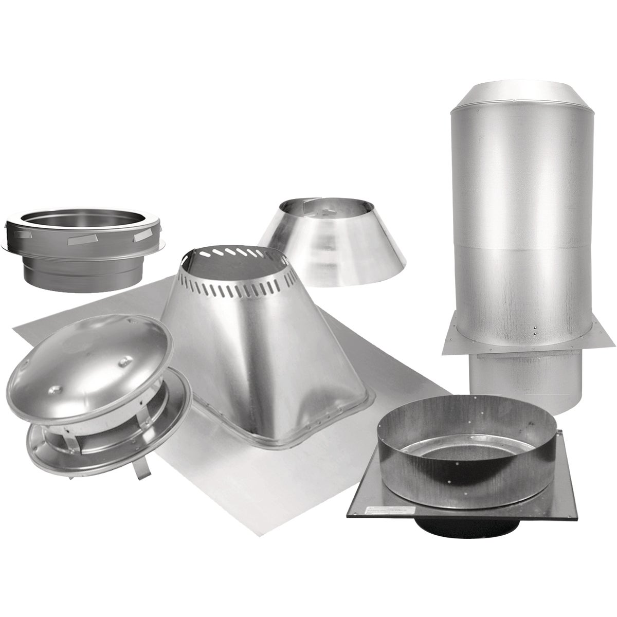 SELKIRK Sure-Temp 6 In. Stainless Steel Flat Ceiling Chimney Support Kit