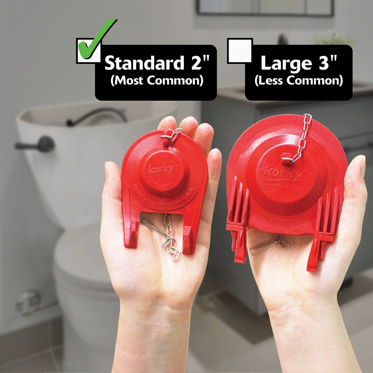 Korky Ultra Universal High Performance Red Flapper  Image 2