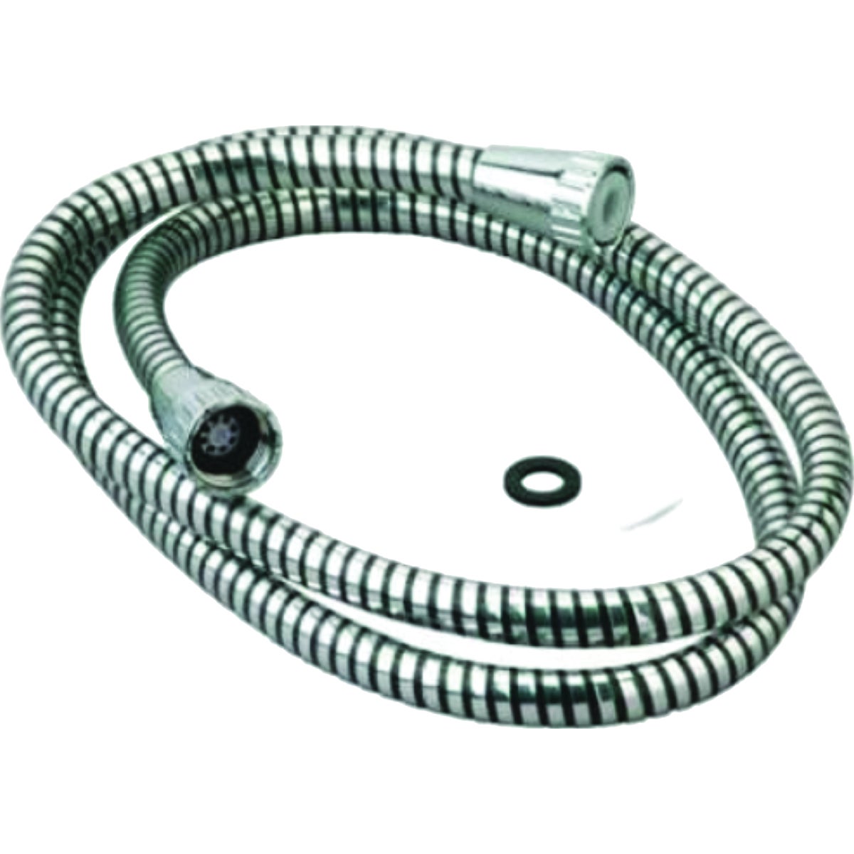 Master Plumber 59 In. Chrome/Black Vinyl Shower Hose Image 1