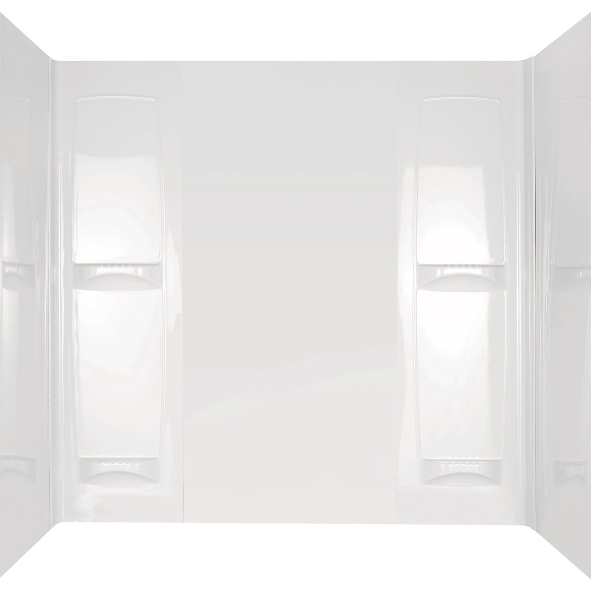 Delta 5-Piece White Pro-Series Easy-Up Adhesive Tub Surround
