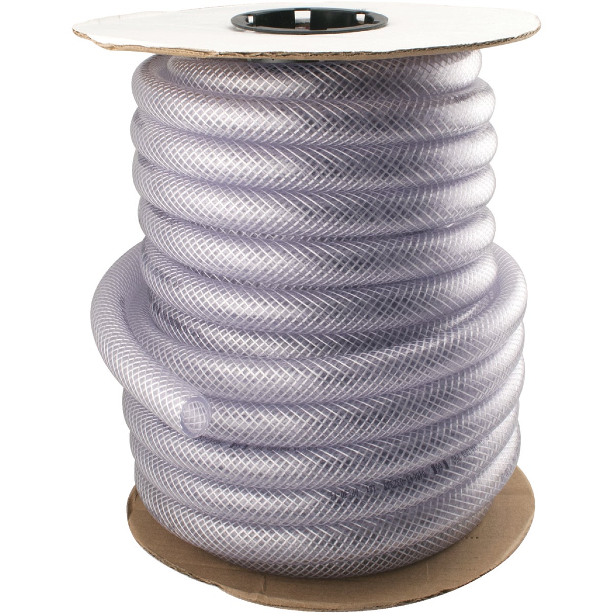 Abbott Rubber 7/8 In. x 5/8 In. x 75 Ft. Clear T12 Braided PVC Tubing Image 1
