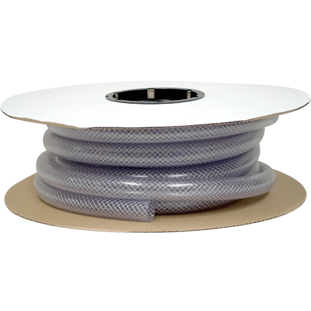 Abbott Rubber 1-3/8 In. x 1 In. x 50 Ft. Clear T12 Braided PVC Tubing Image 1