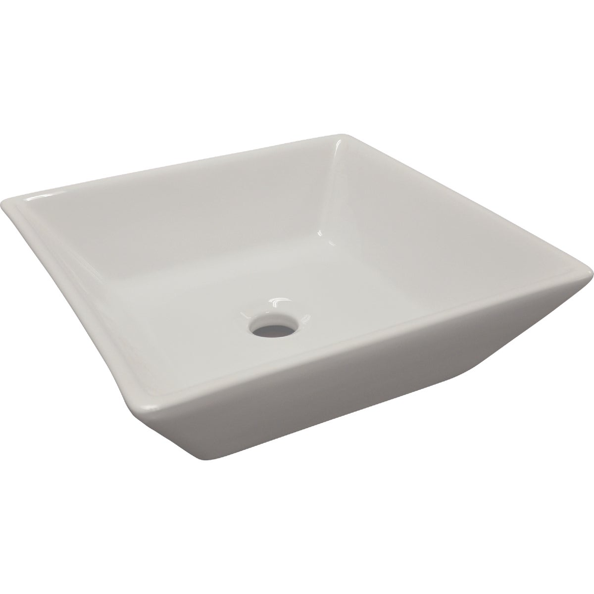 Compass Manufacturing Square White Vessel Bathroom Sink Image 3