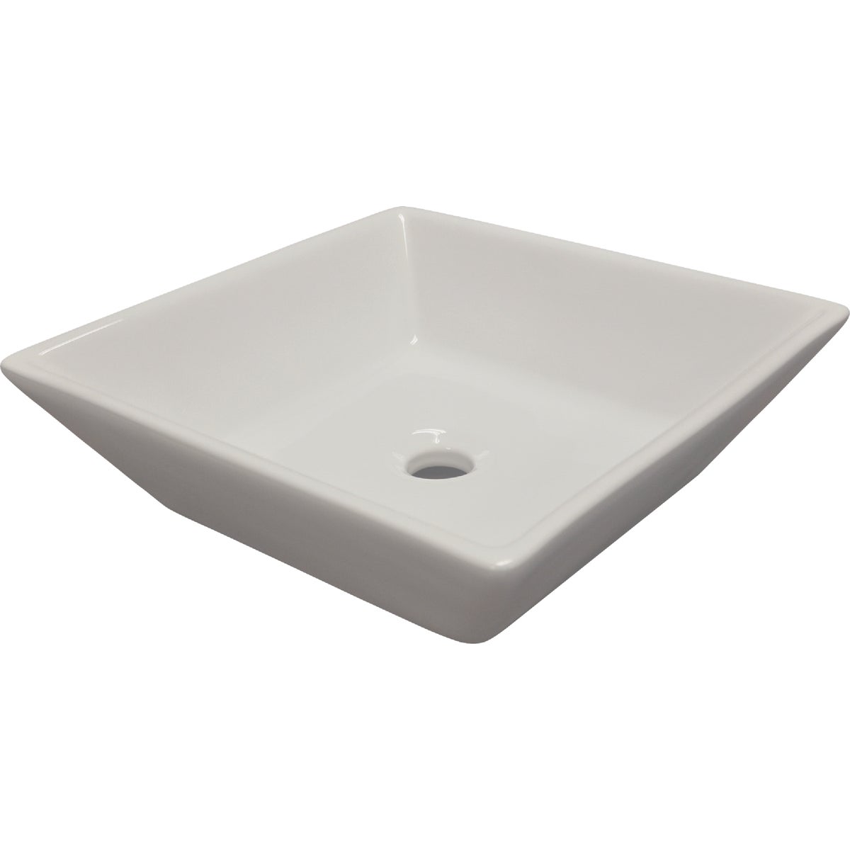 Compass Manufacturing Square White Vessel Bathroom Sink Image 2
