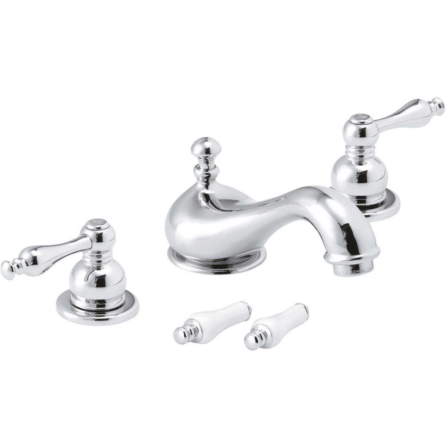 Home Impressions 4 In. To 12 In. Widespread 2-Handle Chrome Bathroom Faucet With Pop-Up Image 1