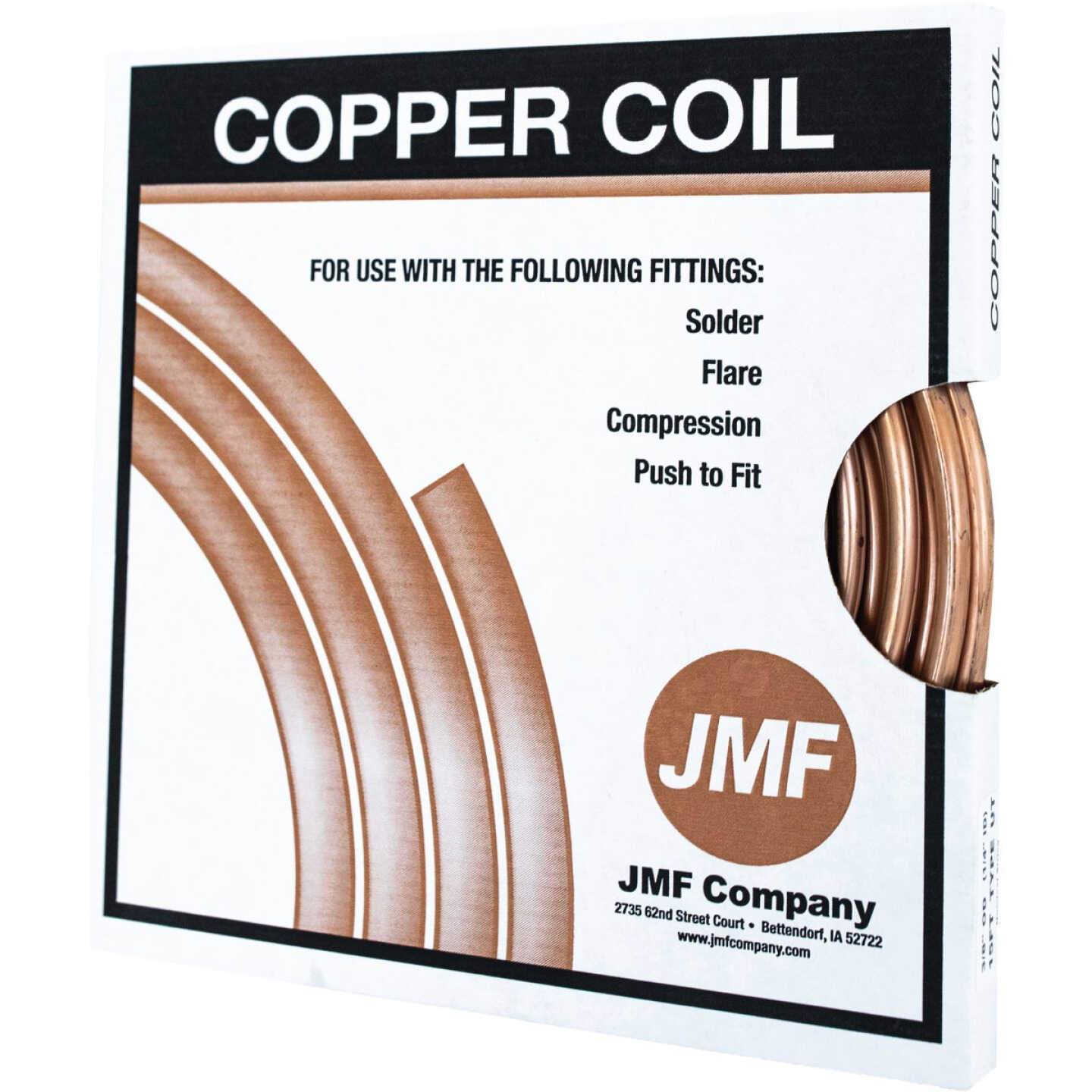 JMF Company 3/8 In. x 10 Ft. Utility Copper Tube Image 1
