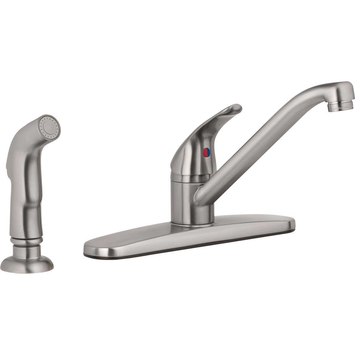 Homepointe PVD Single Lever Handle Kitchen Faucet, Brushed Nickel