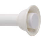 Zenna Home Straight 44 In. to 72 In. Adjustable Tension Finial Shower Rod in White Image 3