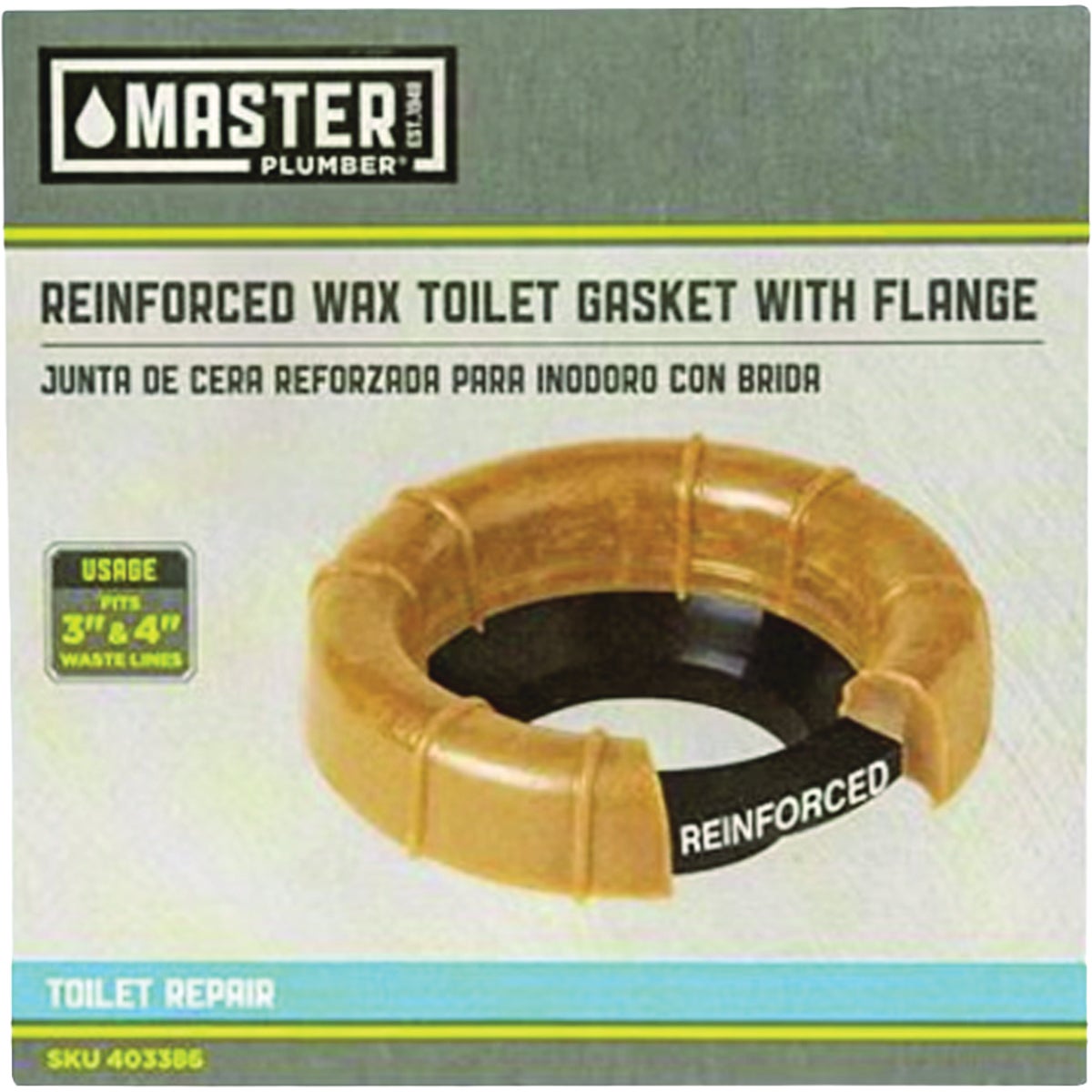 Master Plumber No. 3 No-Seep Wax Toilet Gasket