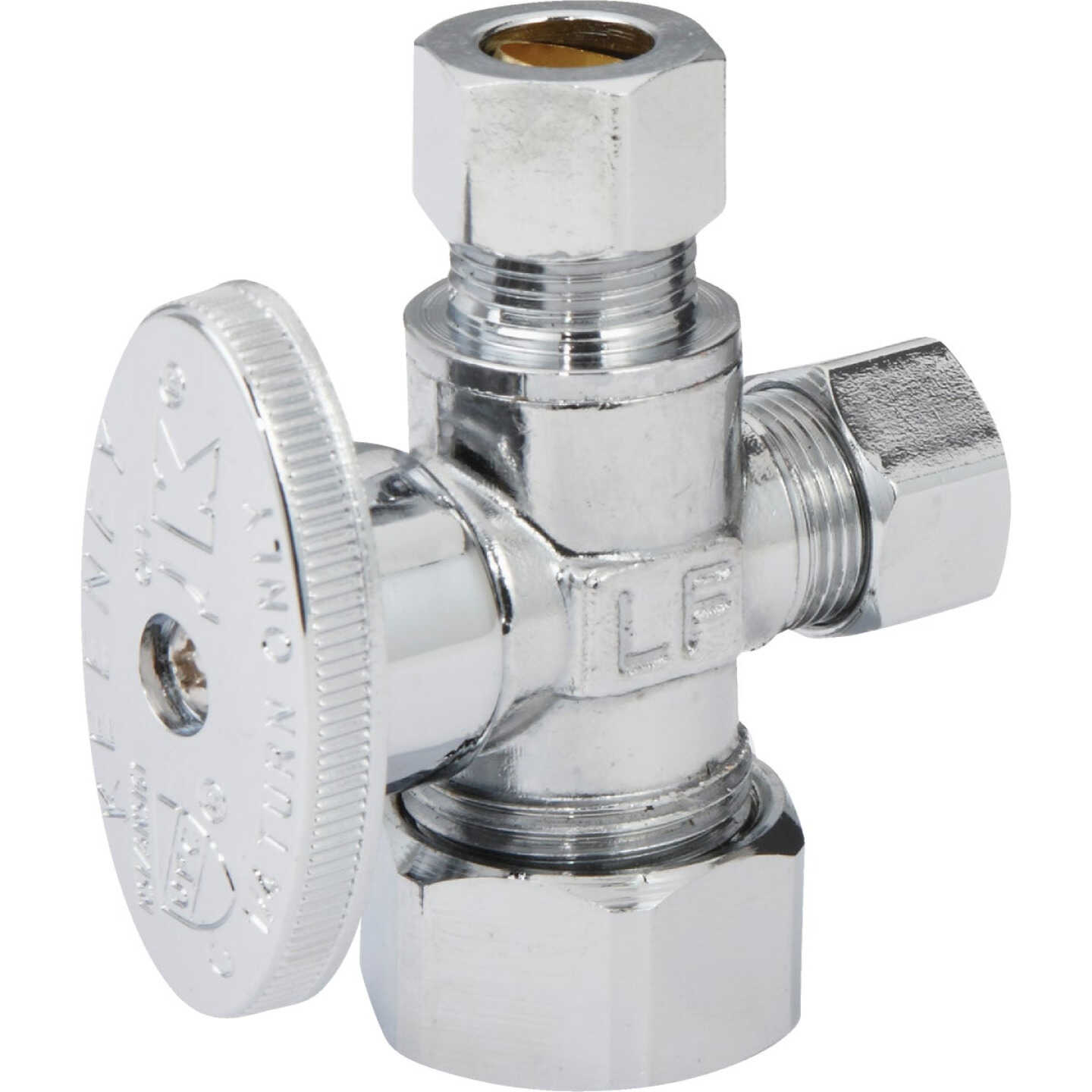 Do it Best 5/8 In. OD x 3/8 In. OD x 3/8 In. OD Quarter Turn Angle Valve Image 1