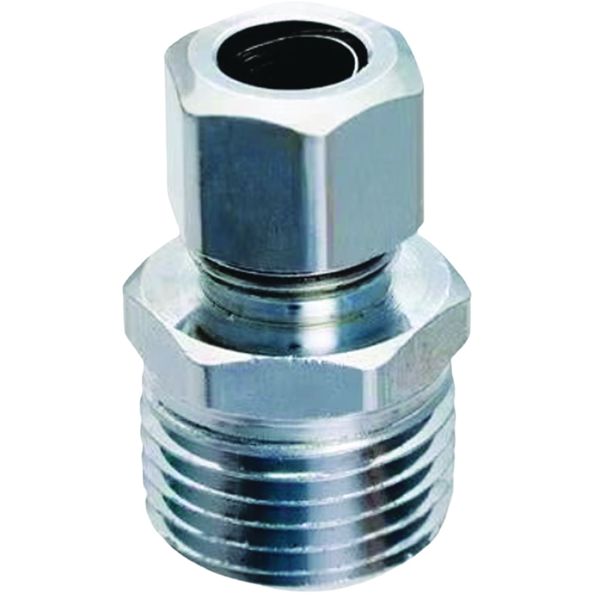 Plumb Pak 1/2 In. MPT x 3/8 In. OD Brass Compression Straight Connector