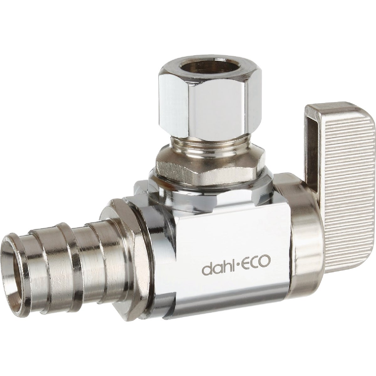 dahl 1/2 In. Cold Expansion x 3/8 In. OD Comp Angle Plated Supply Stop