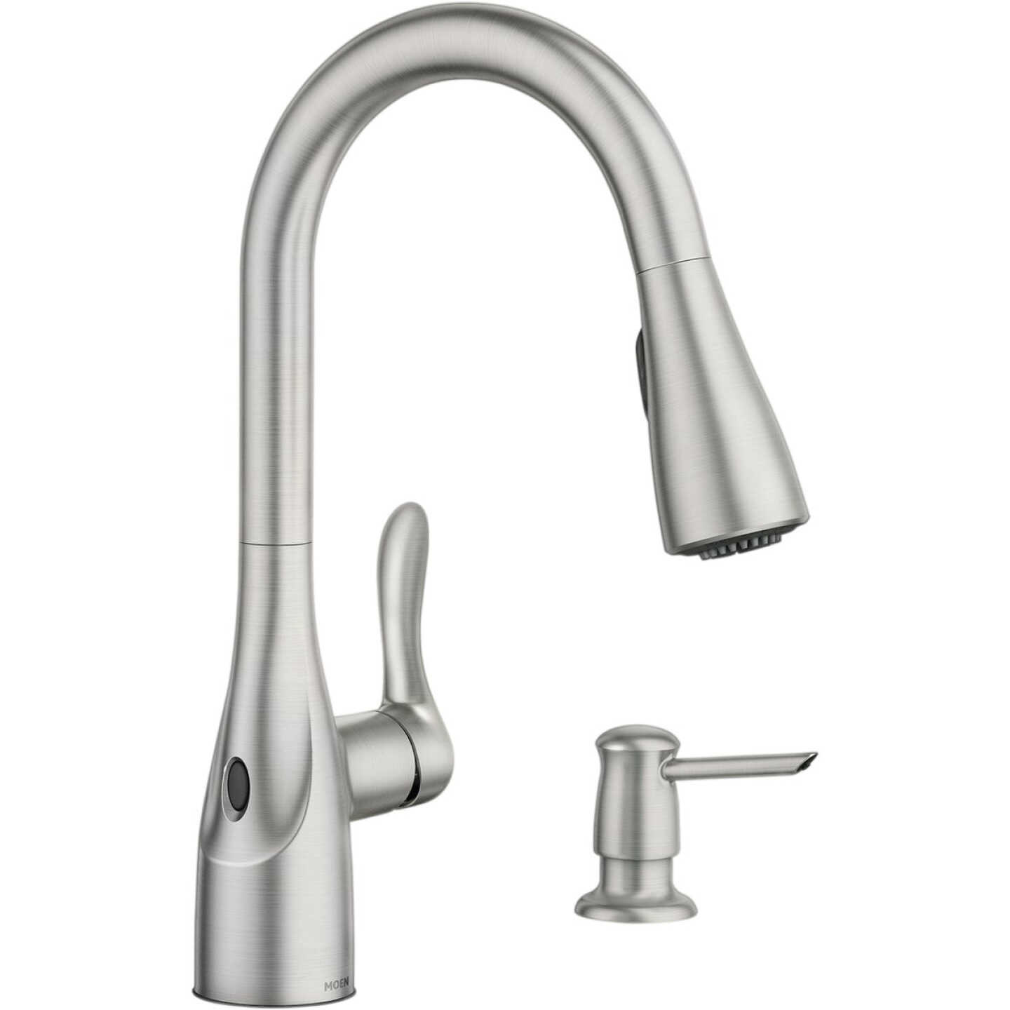Moen Arlo 1-Handle Lever Pulldown Kitchen Faucet with Touchless Activation Sensor, Spot Resist Stainless Steel Image 1