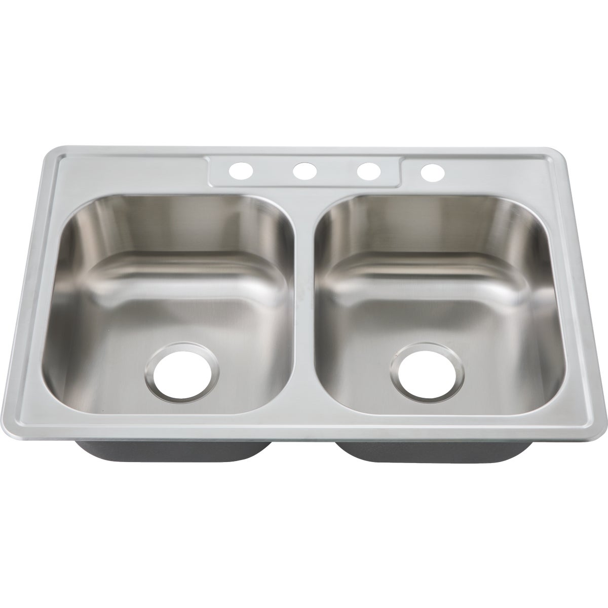 Common Goods 33 In. x 22 In. x 8 In. Single Bowl Dual Mount Curved Front Apron Farm Kitchen Sink Image 2