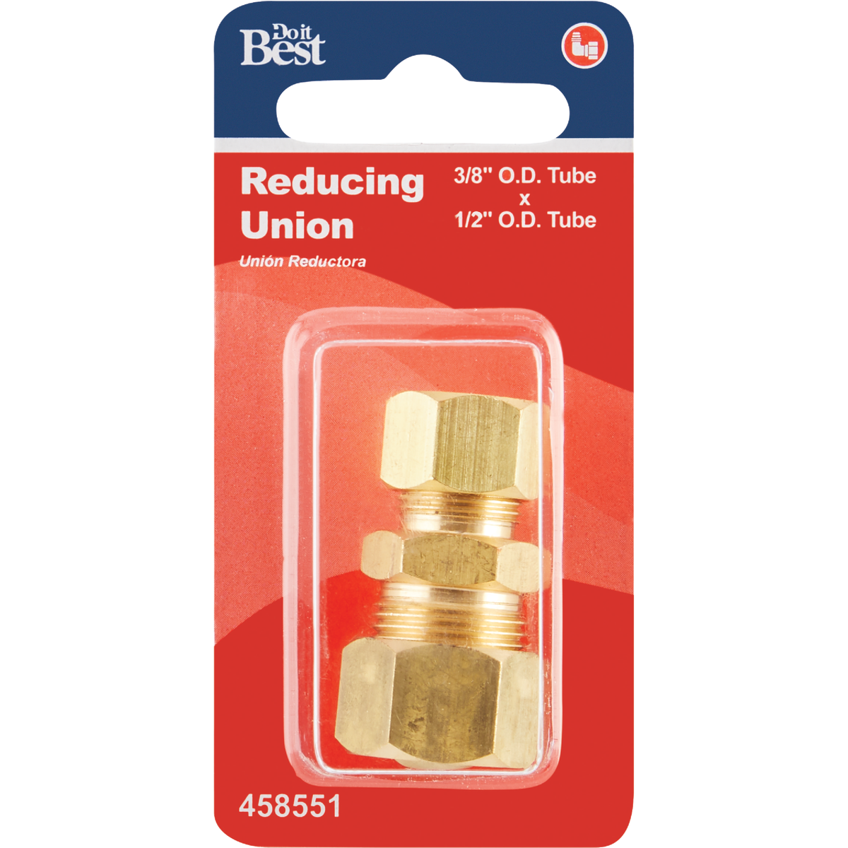 Do it 1/2 In. OD x 3/8 In. OD Brass Compression Reducing Union Image 2