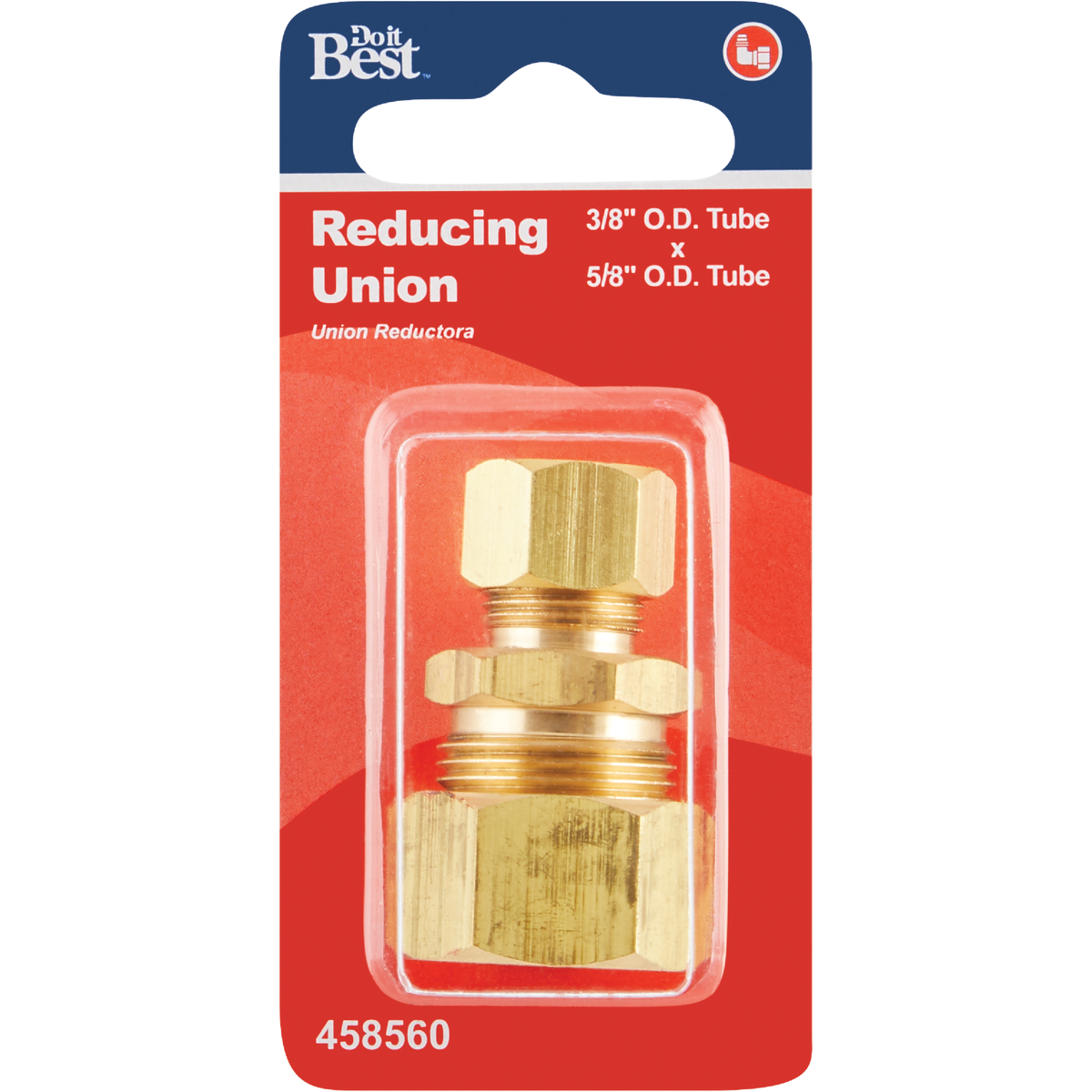 Do it 5/8 In. OD x 3/8 In. OD Brass Compression Reducing Union Image 2