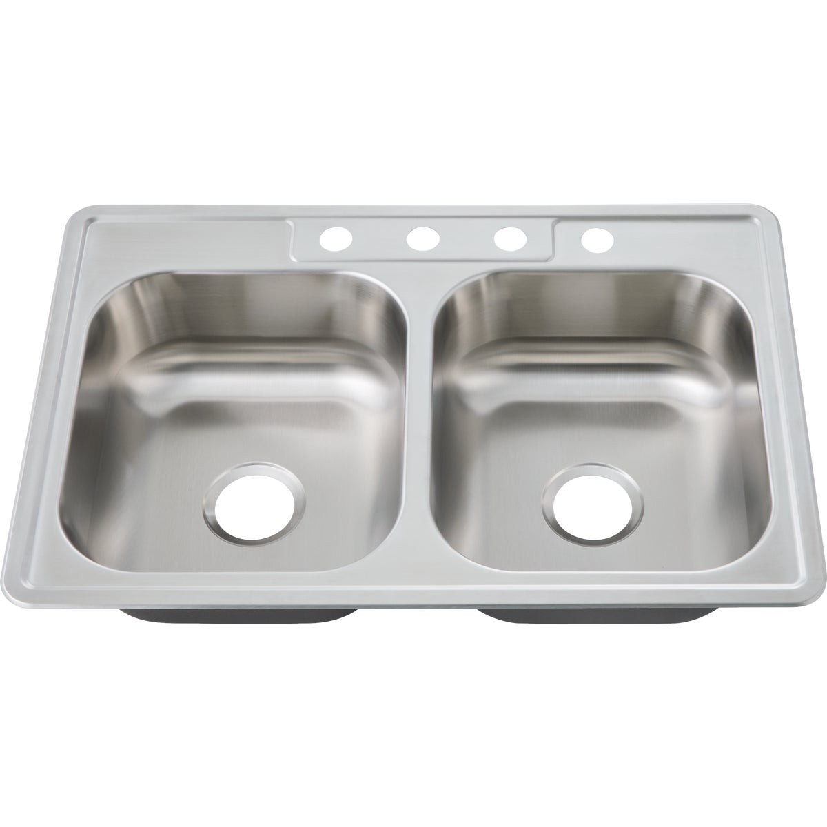 Common Goods 33 In. x 22 In. x 7 In. Top Mount Double Bowl Kitchen Sink Image 2