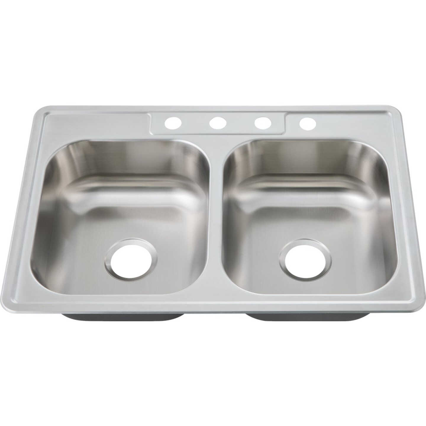 Common Goods 33 In. x 22 In. x 7 In. Top Mount Double Bowl Kitchen Sink Image 2
