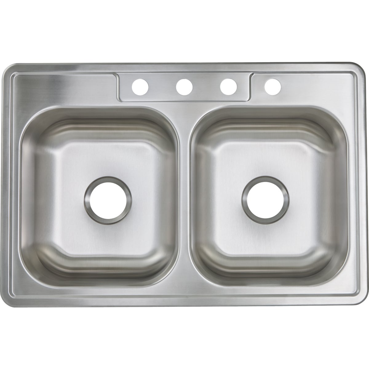 Common Goods 33 In. x 22 In. x 7 In. Top Mount Double Bowl Kitchen Sink Image 3