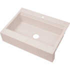 Compass Manufacturing Single Bowl 33 In. x 24 In. x 8 In. White Granite 7-1/2 In. Flat Front Apron Work Station Sink Image 1