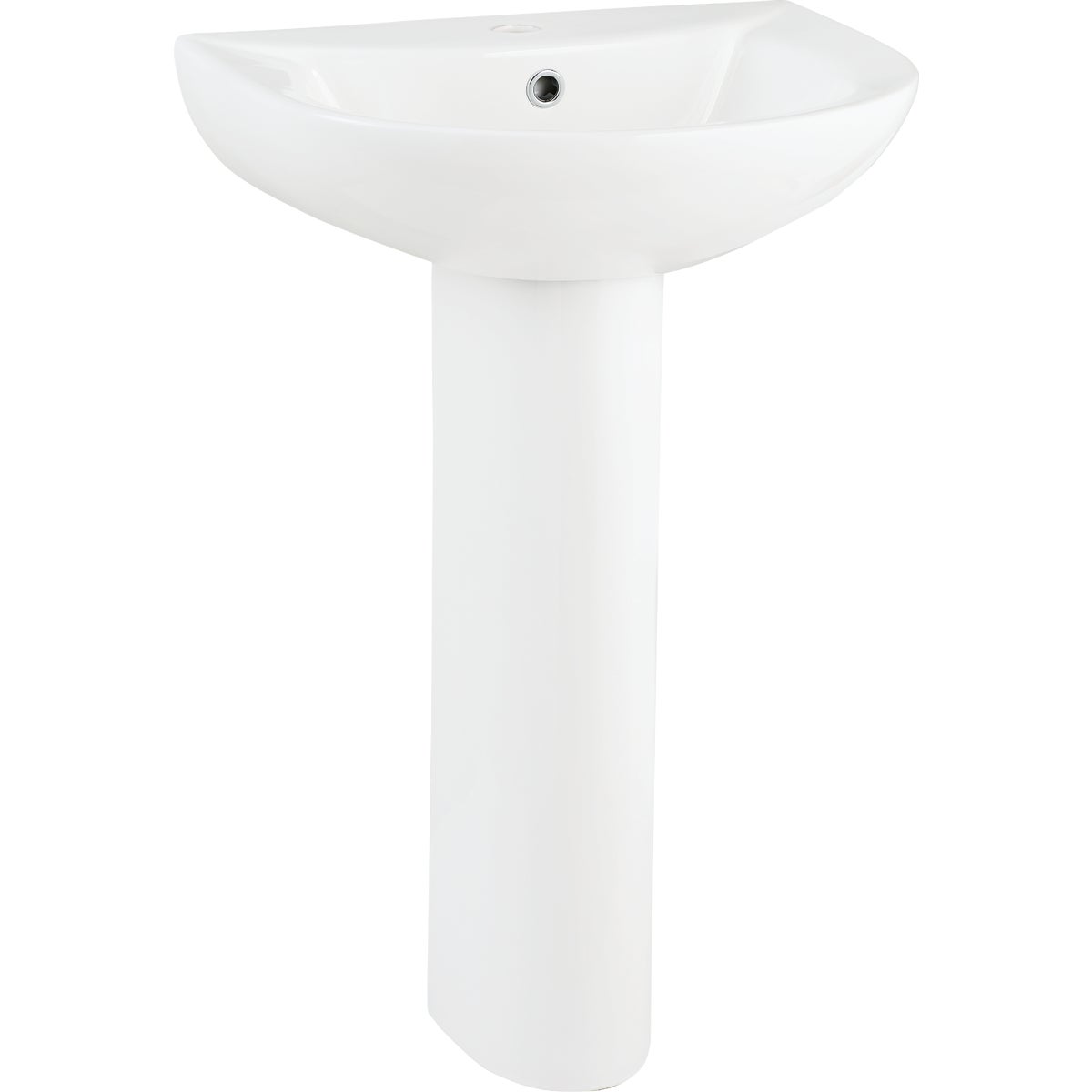 Common Goods Grove 20 In. White Pedestal Sink & Base Image 2