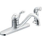 Moen Lindley 1-Handle Lever Kitchen Faucet with Side Spray, Chrome Image 1