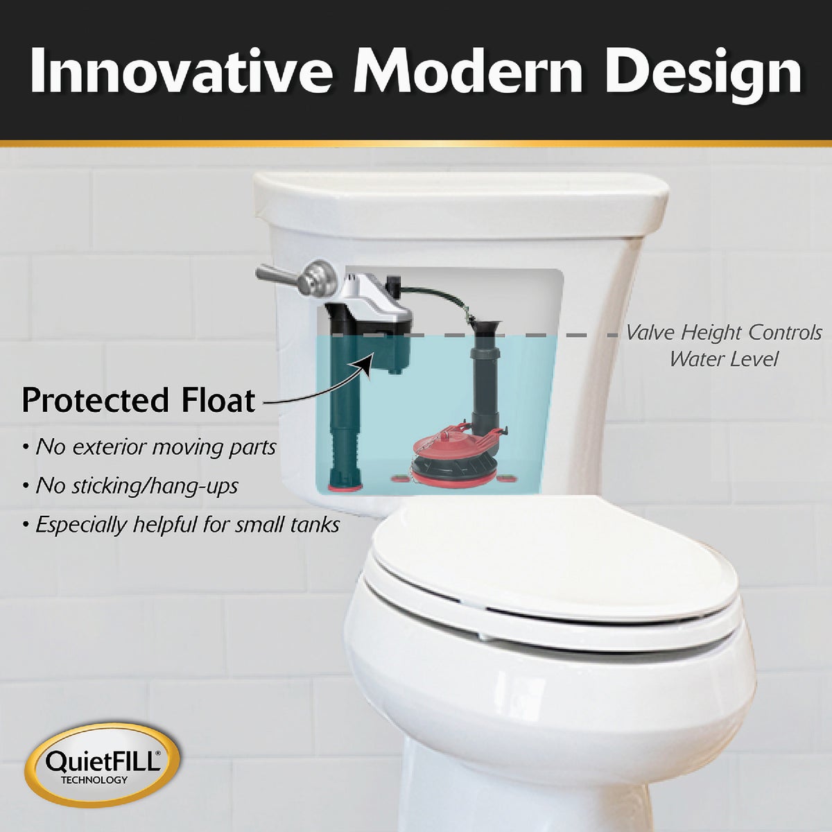 Korky QuietFILL Platinum Fill Valve and 3 In. Flapper Kit Image 5