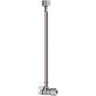 Keeney 5/8 In. x 20 In. Stainless Steel Quick Lock Toilet Supply Tube with Angled Quarter Turn Valve Image 1
