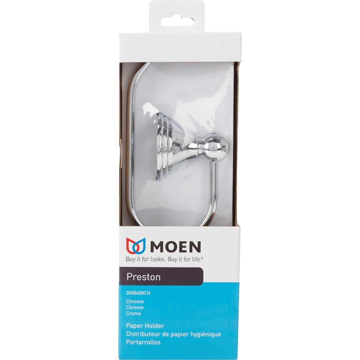 Moen Preston Wall Mount Toilet Paper Holder, Chrome Image 2
