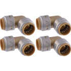 SharkBite 3/4 In. x 3/4 In. 90 Deg. Push-to-Connect Brass Elbow (1/4 Bend) (4-Pack) Image 1