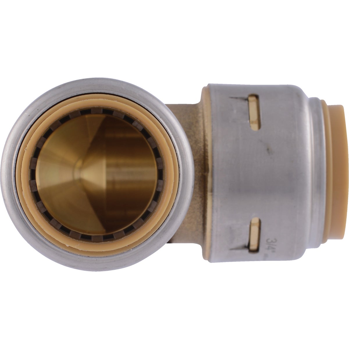 SharkBite 3/4 In. x 3/4 In. 90 Deg. Push-to-Connect Brass Elbow (1/4 Bend)  (4-Pack) Image 6