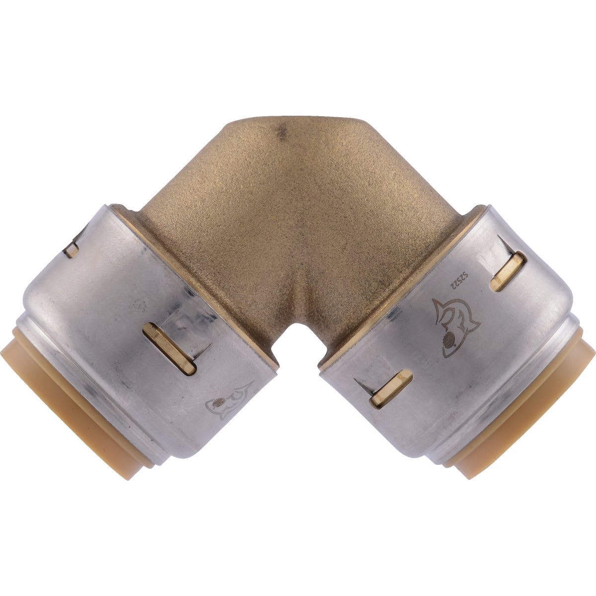 SharkBite 3/4 In. x 3/4 In. 90 Deg. Push-to-Connect Brass Elbow (1/4 Bend)  (4-Pack) Image 8