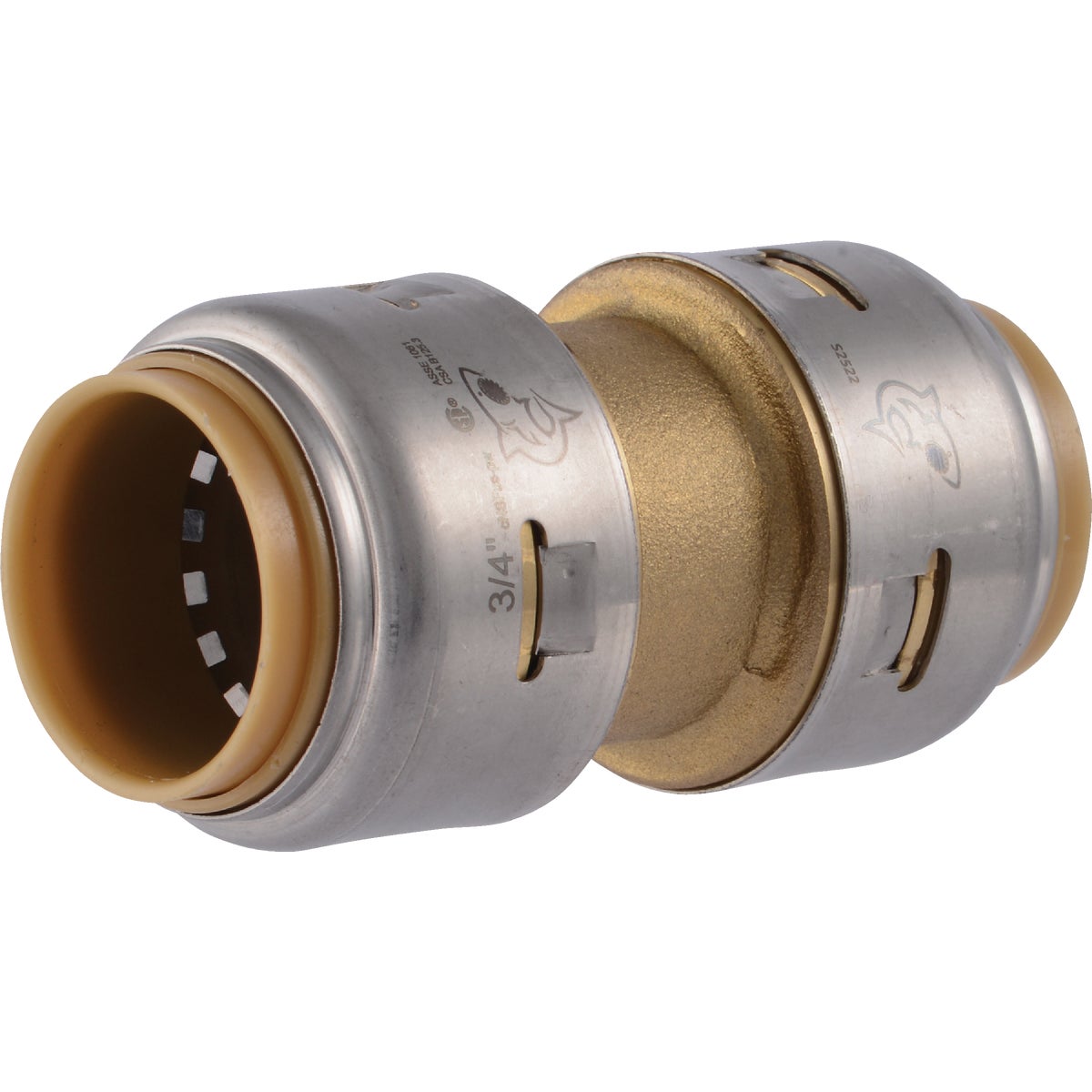 SharkBite 3/4 In. Push-to-Connect Straight Brass Coupling Image 1