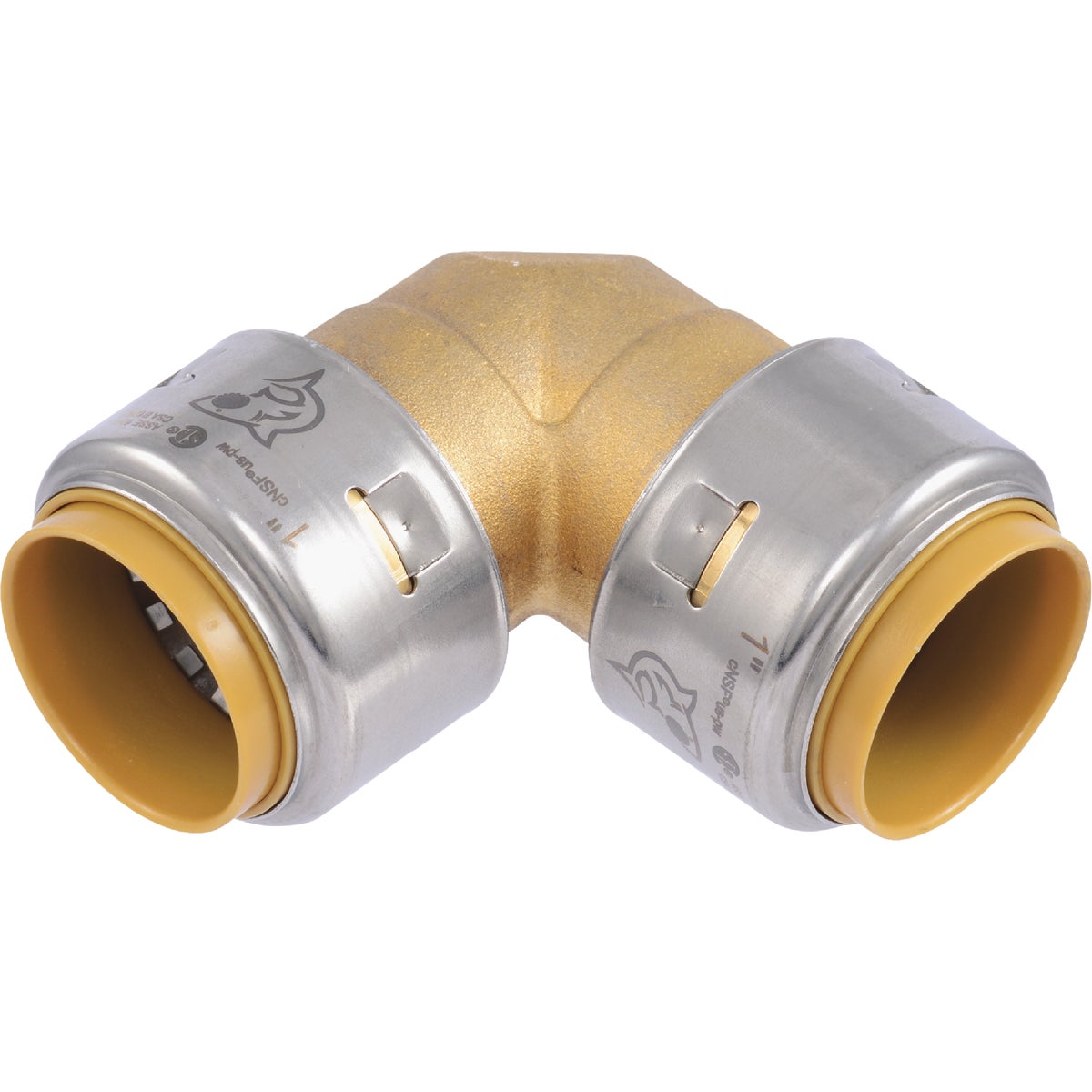 SharkBite 1 In. x 1 In. 90 Deg. Push-to-Connect Brass Elbow (1/4 Bend)