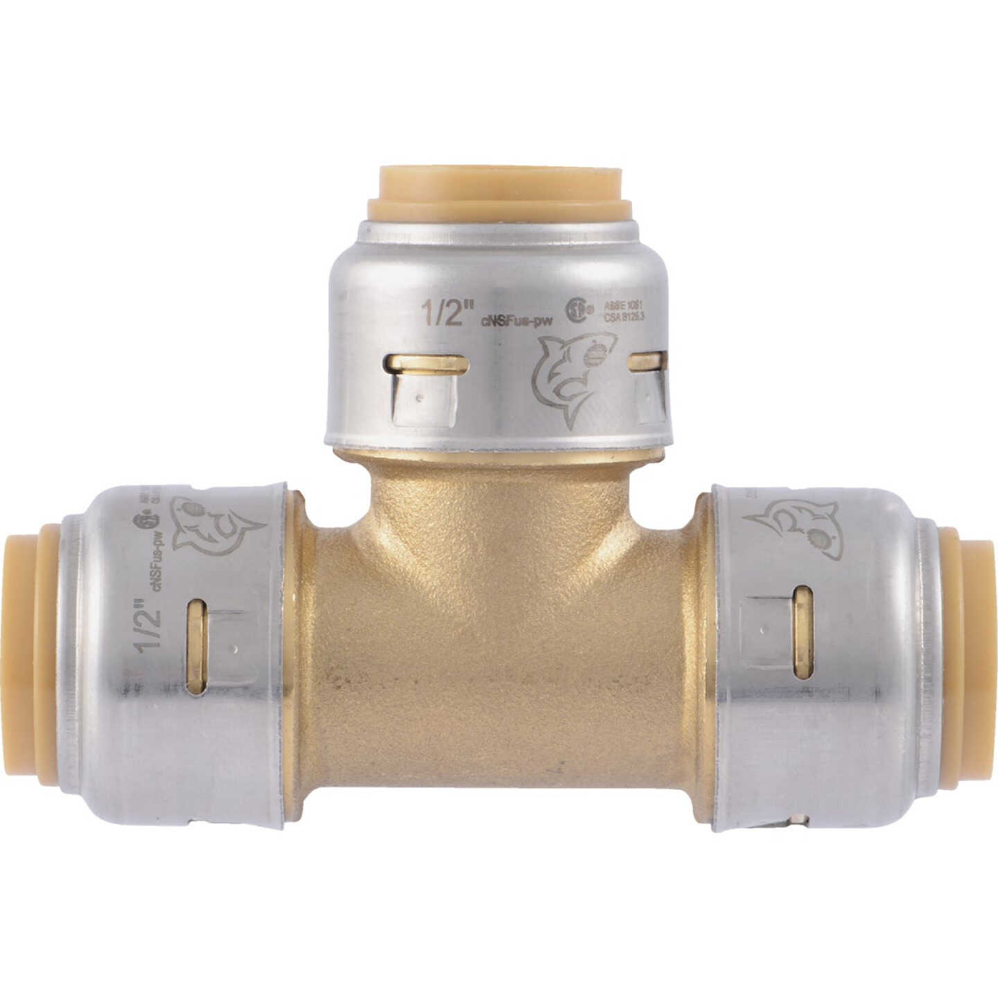 SharkBite 1/2 In. x 1/2 In. x 1/2 In. Brass Push-to-Connect Tee Image 5
