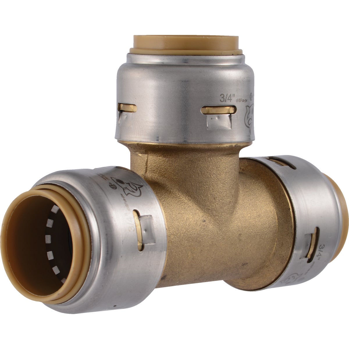 SharkBite 3/4 In. x 3/4 In. x 3/4 In. Brass Push-to-Connect Tee