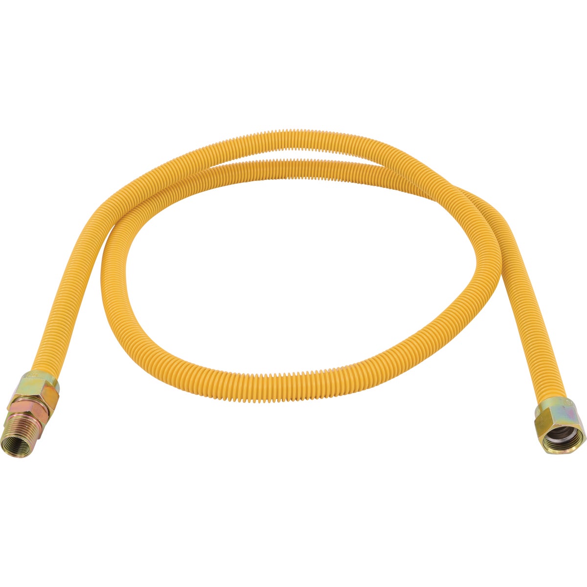 Eastman 5/8 In. OD x 72 In. 1/2 In. MIP (Tapped 3/8 In. FIP) x 1/2 In. MIP (Tapped 3/8 In. FIP) Coated Stainless Steel Gas Connector Image 1