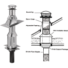 SELKIRK Sure-Temp 6 In. Stainless Steel Flat Ceiling Chimney Support Kit Image 1
