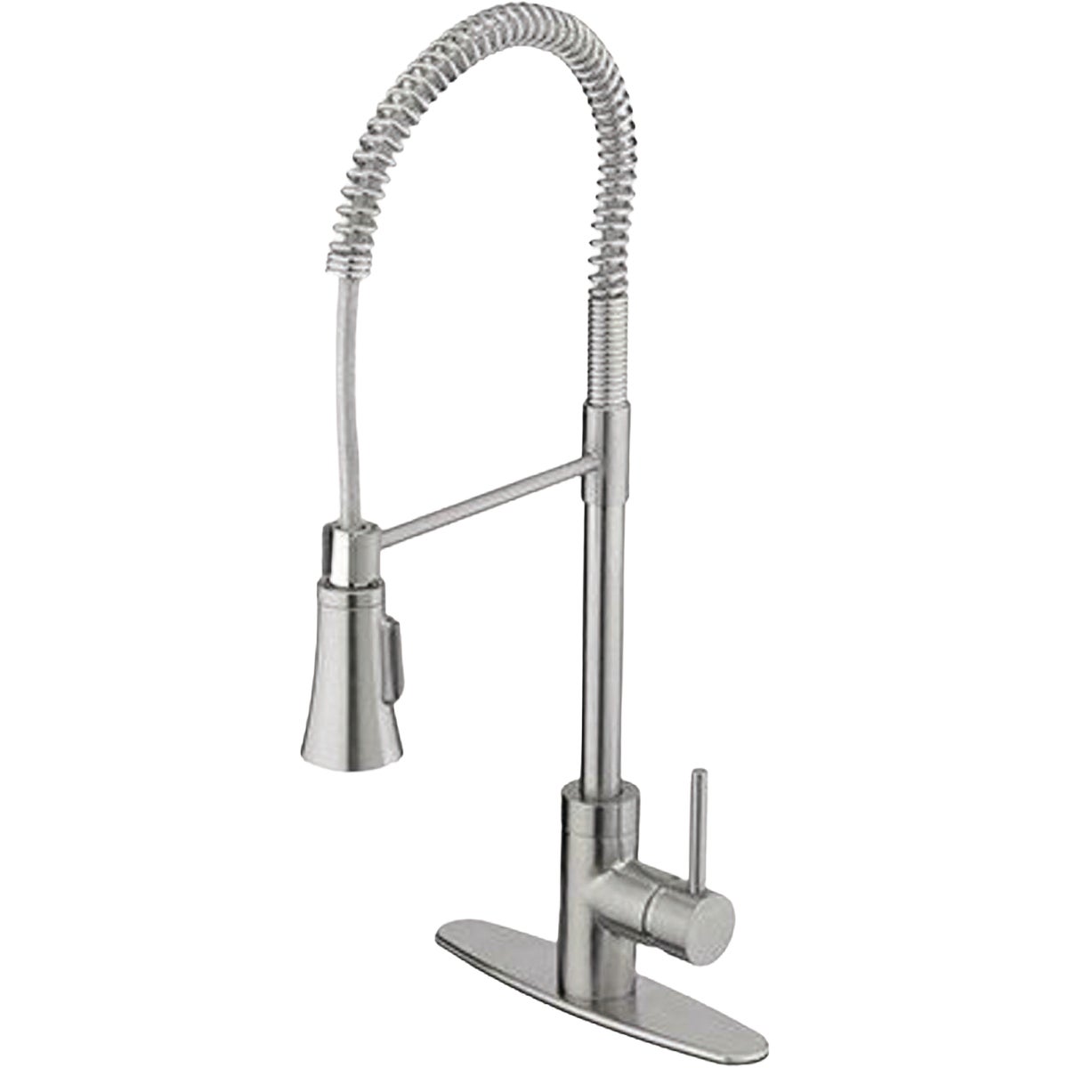 Homepointe Single or 3-Hole Commercial Style Pull-Down Kitchen Faucet, Stainless Steel